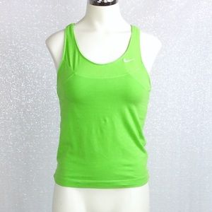 Nike Lime Green Sports Bra Dri-Fit Tank sz Small
